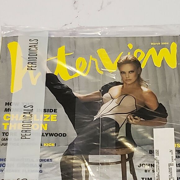 NEW Interview Magazine Charlize Theron March 2004 Factory Sealed - Picture 1 of 4